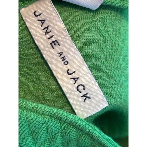 Janie And Jack Green Quilted Gingham Bow Romper Girls Size 8T - Picture 6 of 12